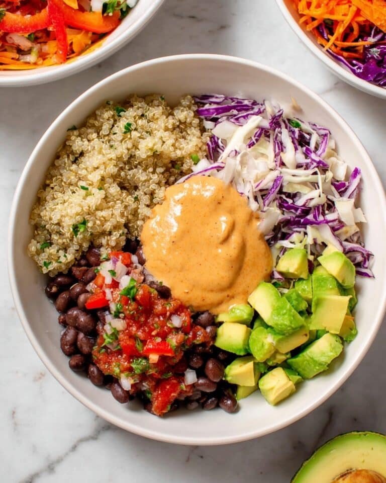 Black Bean Quinoa Bowls with Chipotle Tahini Sauce Recipe