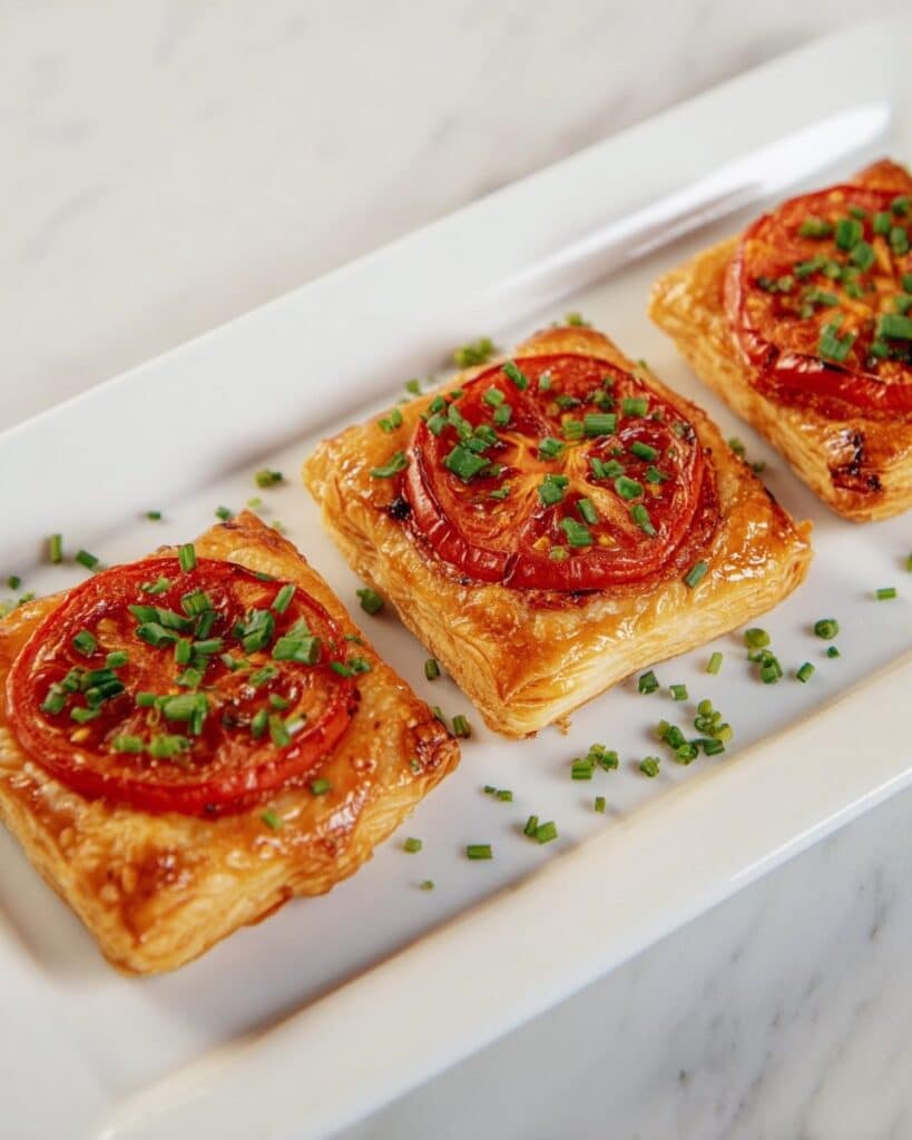 Puff Pastry, Tomato and Cheddar Tarts Recipe