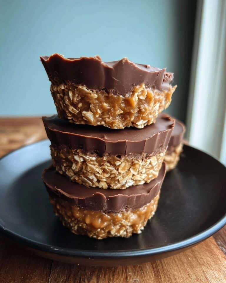 No Bake Peanut Butter Oat Cups Recipe
