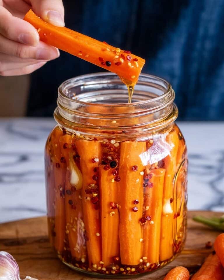 Easy Hot Honey Pickled Carrots Recipe