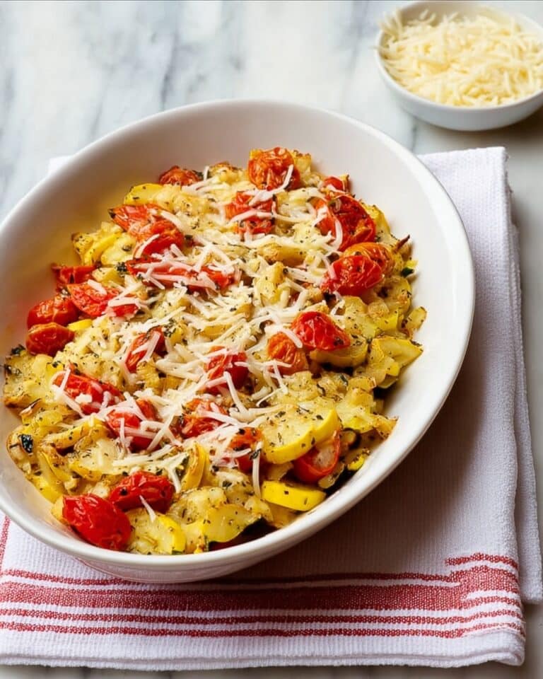 Yellow Squash with Tomatoes and Parmesan Recipe
