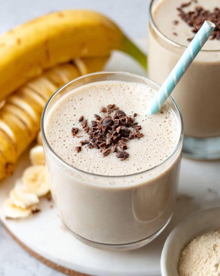 Creamy Banana Protein Shake with Vanilla Yogurt and Cinnamon Recipe