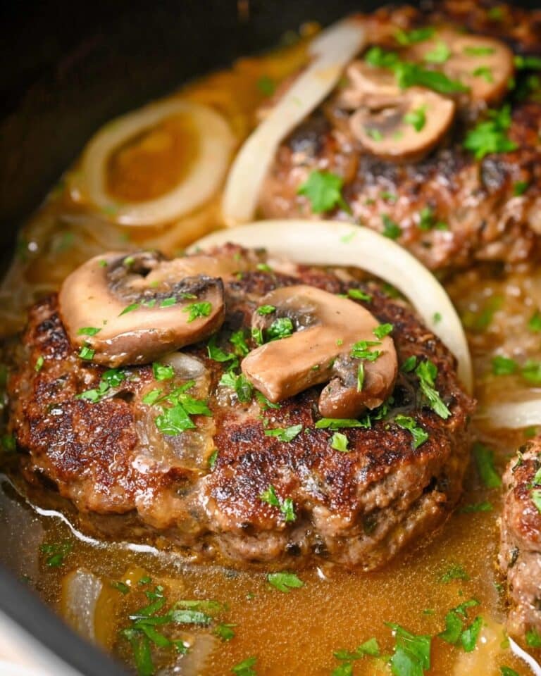 Slow Cooker Salisbury Steak (Dairy-Free and Keto) Recipe