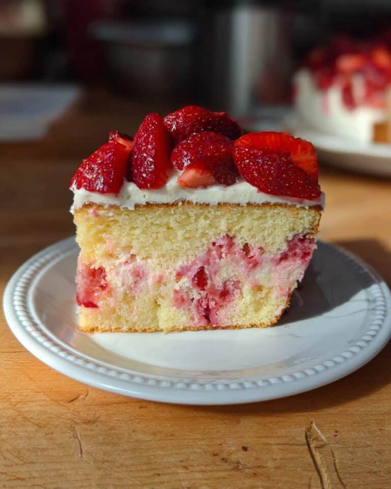 Strawberry Ricotta Cake with Vanilla Whipped Cream and Macerated Strawberries Recipe