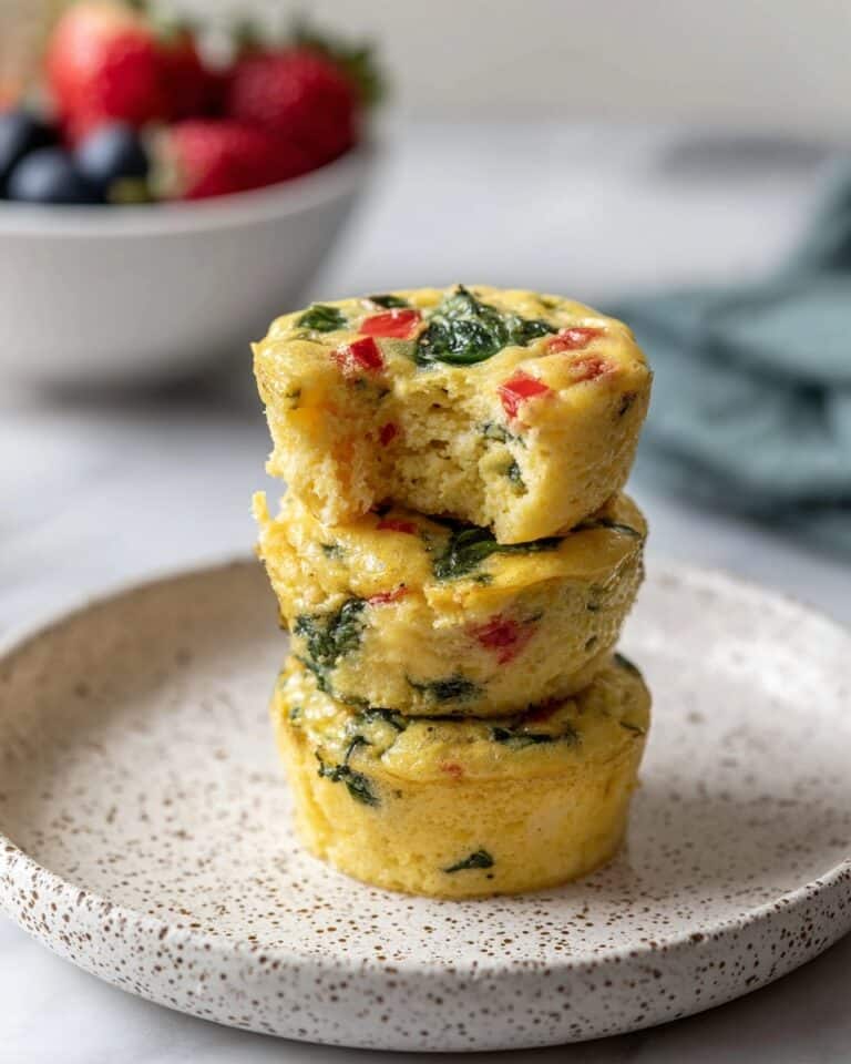 Cottage Cheese Egg Bites with Spinach and Feta Recipe