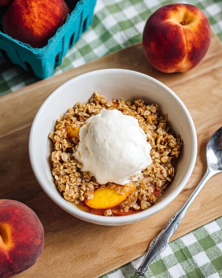Single Serving Peach Crisp Recipe