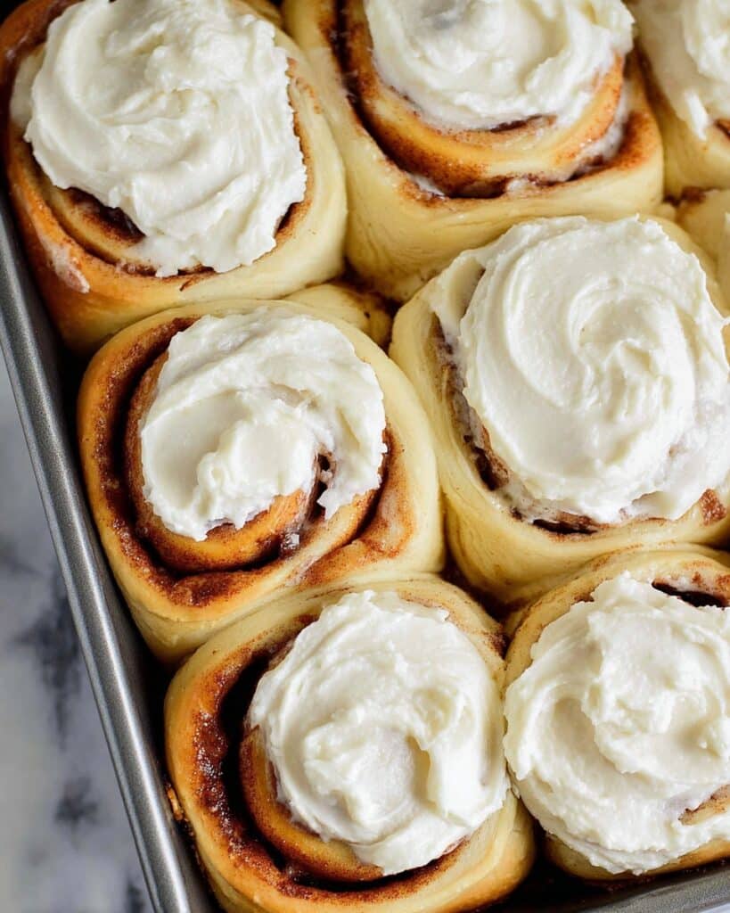 Brown Butter Frosted Sourdough Cinnamon Rolls Recipe