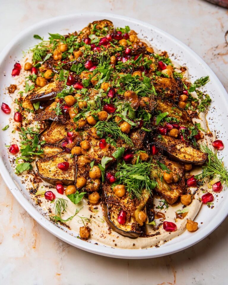 Roasted Sweet Potatoes with Tahini, Pomegranate, Dukkah & Crispy Chickpeas Recipe