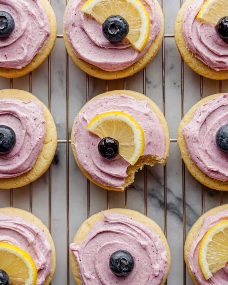 Lemon Blueberry Cookies with Blueberry Frosting Recipe