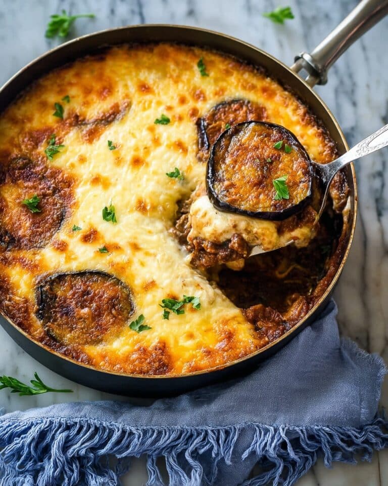Classic Greek Moussaka with Eggplant, Lamb, and Rich Bechamel Sauce Recipe