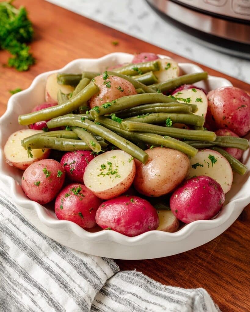 Slow Cooker Potatoes and Green Beans Recipe