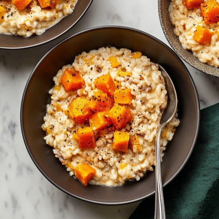 Baked Butternut Squash Farrotto with Cashew Cream Recipe