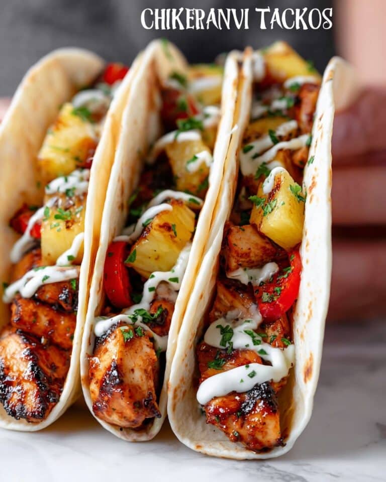 Teriyaki Chicken Tacos with Grilled Pineapple Pear Salsa Recipe