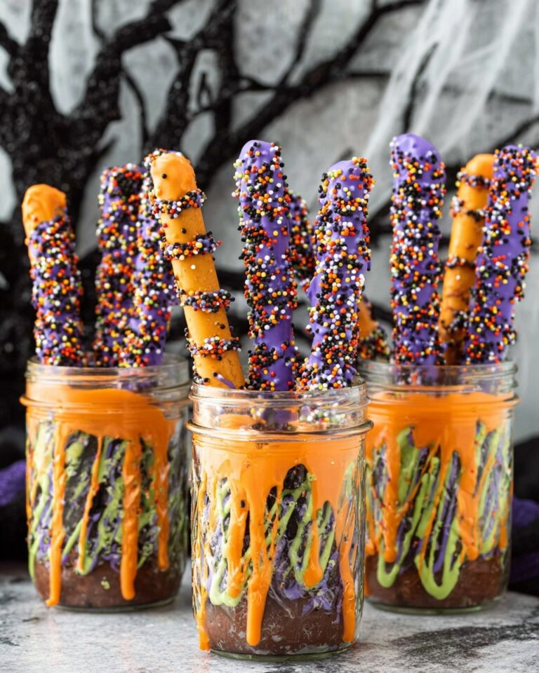 Halloween Pretzel Rods Recipe