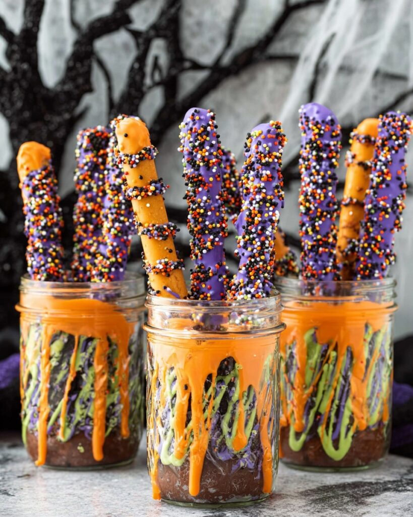 Halloween Pretzel Rods Recipe