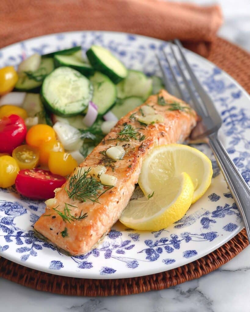 Pan Seared Salmon with Garlic Butter Sauce Recipe