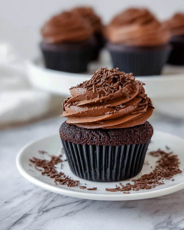 Sourdough Chocolate Cupcakes with Rich Fudgy Frosting Recipe