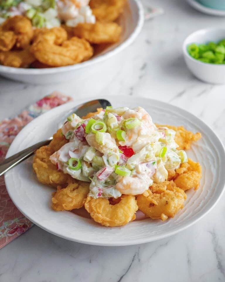 Crispy Shrimp with Tropical Fruit Salad Recipe