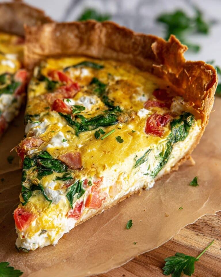 Egg Tortilla Bake with Spinach, Tomatoes, and Feta Recipe